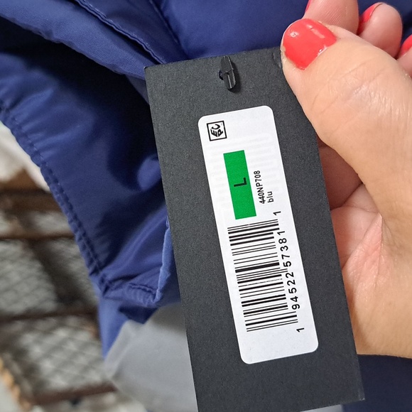 Kenneth Cole New York Blue/Gray Hooded Winter puffer Coat. Size Large NWT - Picture 16 of 16